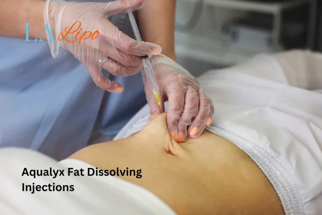 woman having fat dissolving injections Milngavie in the stomach