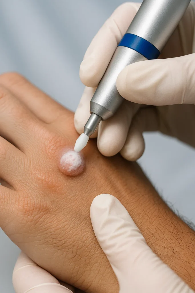 example of wart removal Milngavie using cryopen