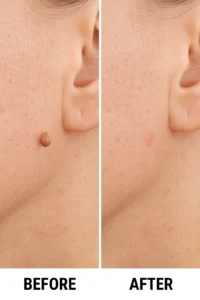 Skin tags removal Milngavie before and after