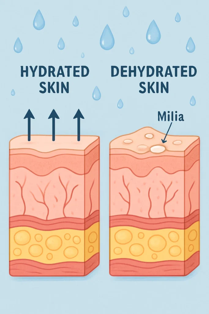 The importance of hydration and milia production Milngavie