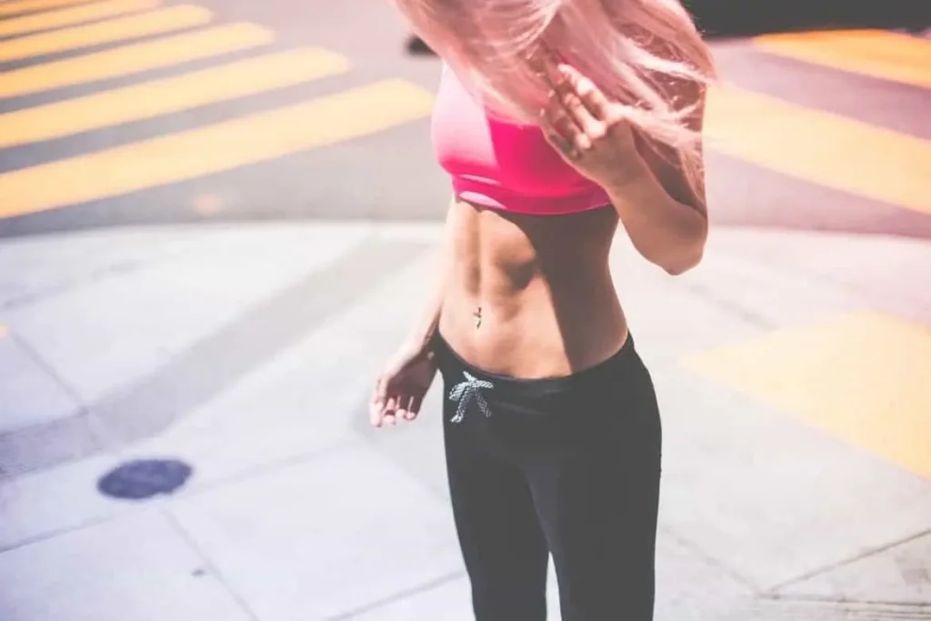 Woman with toned stomach after LA-EMS Body Sculpting Treatment Milngavie